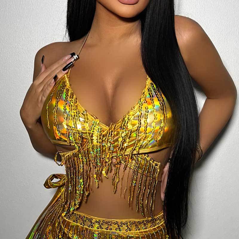 Sparkly Mesh Cover-Up Top