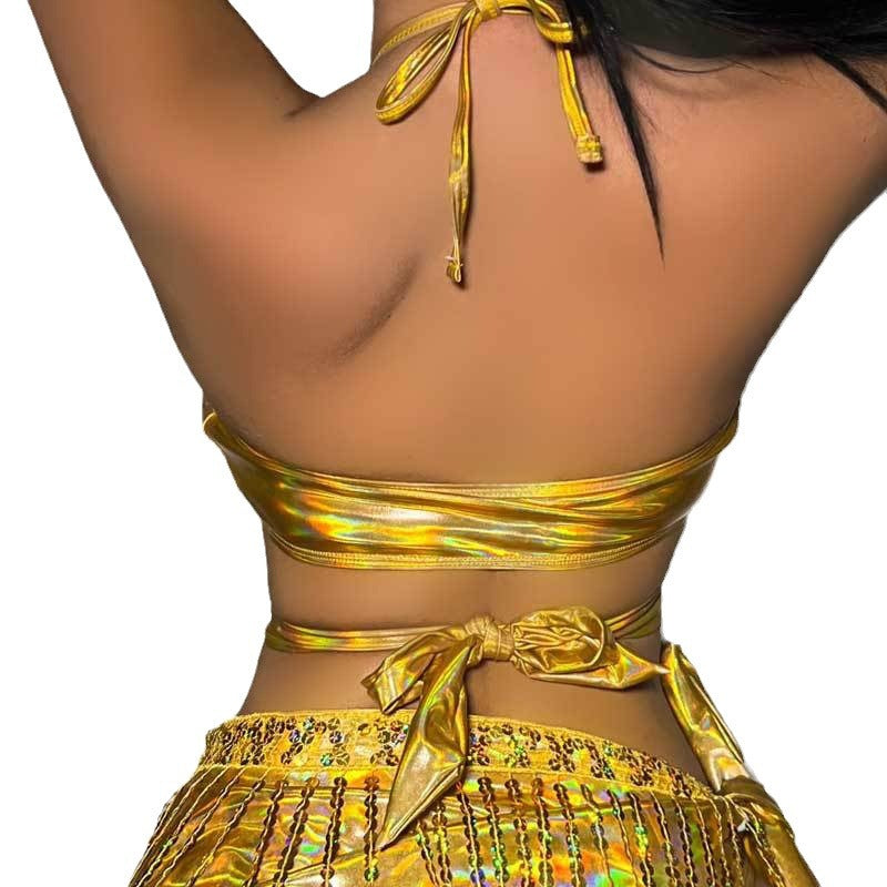 Sparkly Mesh Cover-Up Top